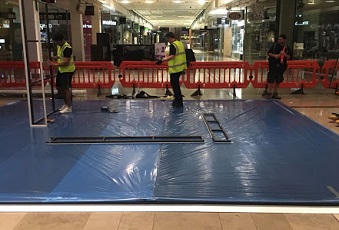 A platform install at Westfield Shopping Centre for Armani